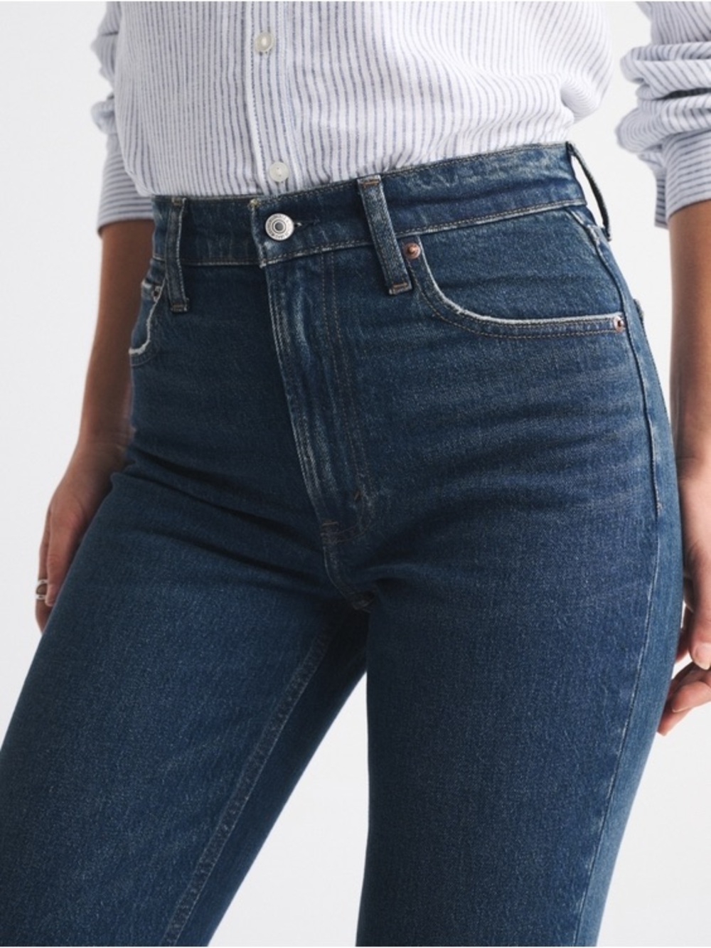 Abercrombie & Fitch Curve Love Slim Straight Ultra High Rise - Size 27 - Picture 2 of 12